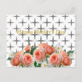 Elegant, Rozen & Daisies, geometrisch Briefkaart (Voorkant)