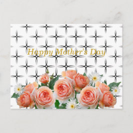 Elegant, Rozen & Daisies, geometrisch Briefkaart