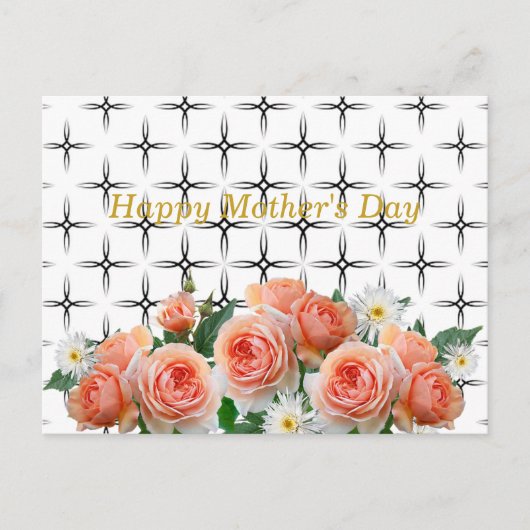 Elegant, Rozen & Daisies, geometrisch Briefkaart (Voorkant)