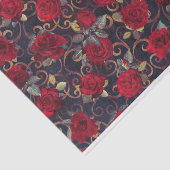 Elegant  Rozen & Damask Pattern-loskoppeling Tissuepapier (Detail)