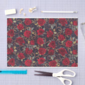 Elegant  Rozen & Damask Pattern-loskoppeling Tissuepapier (Craft)