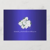 Elegant  Rozen Donkere blauwe bruiloft Informatiekaartje (Achterkant)