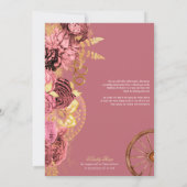 Elegant Rozen Dusty Pink Charro Quinceanera Kaart (Achterkant)