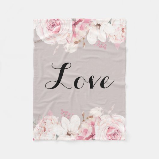 Elegant Rozen Fleece Blanket Deken (Voorkant)