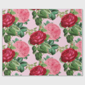 Elegant Rozen  Floral Cadeaupapier (Vlak)