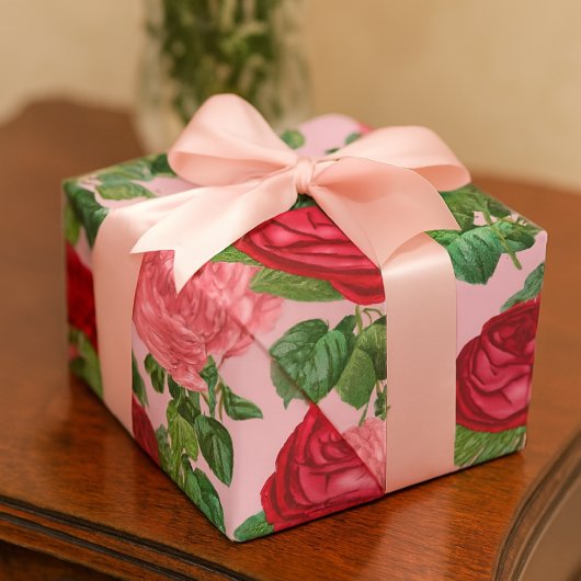 Elegant Rozen  Floral Cadeaupapier