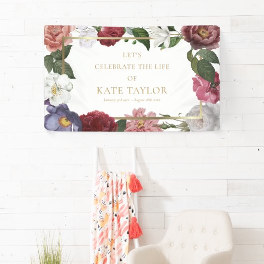 Elegant Rozen Floral Funeral Memorial Service Bann Spandoek (Insitu)