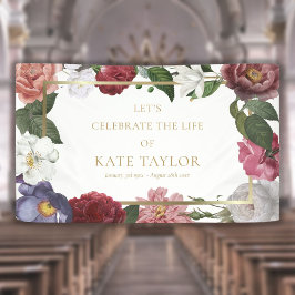 Elegant Rozen Floral Funeral Memorial Service Bann Spandoek