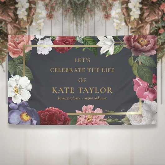 Elegant Rozen Floral Funeral Memorial Service Bann Spandoek