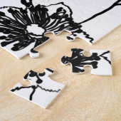 Elegant Rozen Floral Line Tekening Legpuzzel (Zijkant)