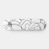 Elegant Rozen Floral Line Tekening Persoonlijk Skateboard (Horizontaal)