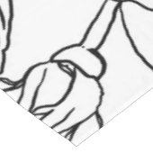 Elegant Rozen Floral Line Tekening Tafelkleed (Gekanteld)