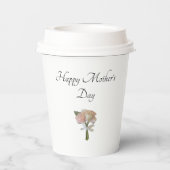 Elegant Rozen Floral Moederdag Party Brunch Papieren Bekers (Achterkant)