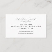 Elegant Rozen Floral op magenta achtergrond Visitekaartje (Achterkant)