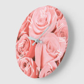 Elegant  Rozen Floral | Wandklok (Hoek)