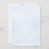 Elegant Rozen Floral Waterverf Light Blue Wedding Kaart (Achterkant)