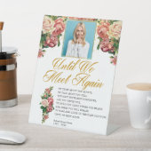 Elegant Rozen Funeral Memorial Poem Reclamebord Met Voetstuk (Insitu)