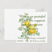 Elegant Rozen Gepersonaliseerd Dank u de Kaart van (Voorkant / Achterkant)