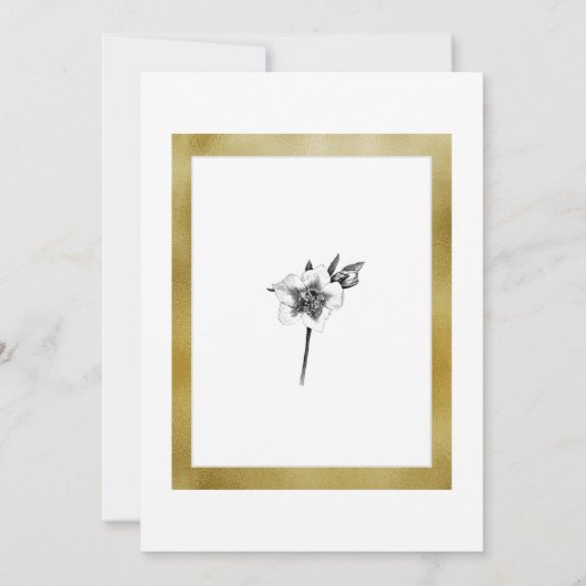 Elegant Rozen Gold Lijst Script-kerstbruiloft Kaart (Achterkant)