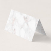 Elegant Rozen-gouden Faux Marble Visitekaartje (Achterkant)