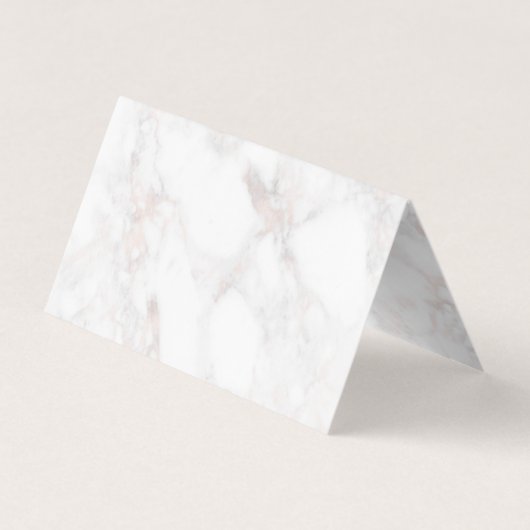 Elegant Rozen-gouden Faux Marble Visitekaartje (Achterkant)