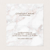 Elegant Rozen-gouden Faux Marble Visitekaartje (Binnenkant ongevouwen)