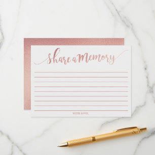 Elegant Rozen goudfolie delen een memory Kaart