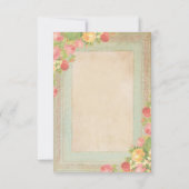 Elegant  Rozen Hartelijk dank Bedankkaart (Achterkant)