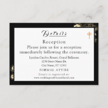 Elegant Rozen Kaart katholieke bruiloft