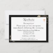 Elegant Rozen Kaart katholieke bruiloft (Voorkant)