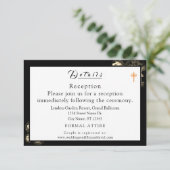 Elegant Rozen Kaart katholieke bruiloft (Staand voorkant)