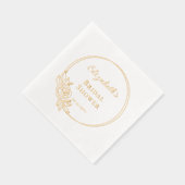 Elegant Rozen krans Vrijgezellenfeest gestempeld Folie Servetten (Rechts)