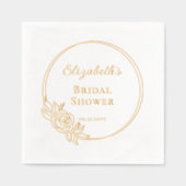 Elegant Rozen krans Vrijgezellenfeest gestempeld Folie Servetten (Voorkant)