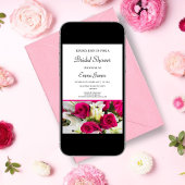 Elegant Rozen & Lilies Bridal Shower Invitation Kaart