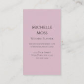 Elegant Rozen Moderne Floral Wedding Planner Visitekaartje (Achterkant)