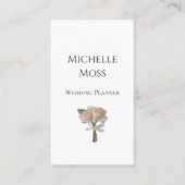 Elegant Rozen Moderne Floral Wedding Planner Visitekaartje (Voorkant)