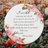 Elegant Rozen Moeder van het bruidbruidshuwelijk Keramisch Ornament