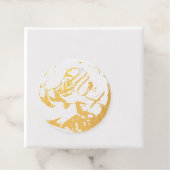 Elegant Rozen Monogrammen Bedankjes Labels (Met doos)