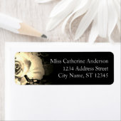 Elegant Rozen Monogrammen Etiket (Insitu)