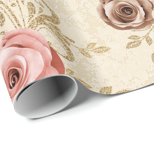 Elegant rozen patroon cadeaupapier (Rol Hoek)