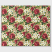 Elegant rozen patroon cadeaupapier (Vlak)