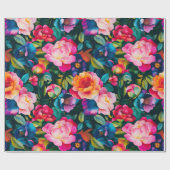 Elegant rozen patroon cadeaupapier (Vlak)