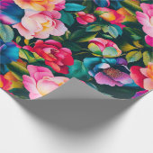 Elegant rozen patroon cadeaupapier (Hoek)