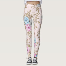Elegant rozen patroon leggings