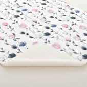 Elegant rozen patroon sherpa deken (3/4)