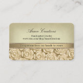 Elegant  Rozen Patroonhandgemaakt juwelen Visitekaartje (Voorkant)