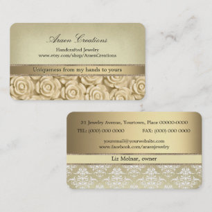 Elegant  Rozen Patroonhandgemaakt juwelen Visitekaartje