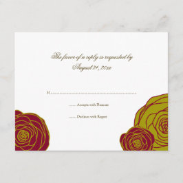 Elegant Rozen RSVP-kaart RSVP Kaartje