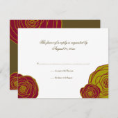 Elegant Rozen RSVP-kaart RSVP Kaartje (Voorkant / Achterkant)