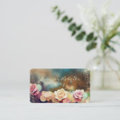 Elegant Rozen Space Florist Unieke Visitekaartje (Staand voorkant)